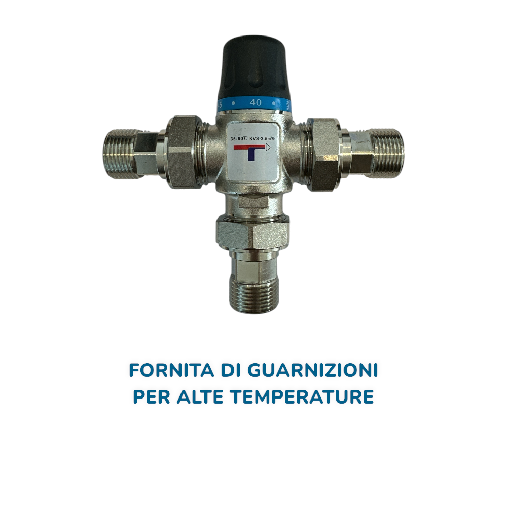 Miscelatore Solare Termostatico 1″ ¾ in Ottone – Regolazione Automatica Temperatura