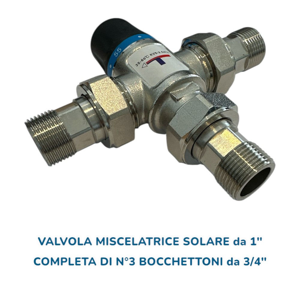 Miscelatore Solare Termostatico 1″ ¾ in Ottone – Regolazione Automatica Temperatura