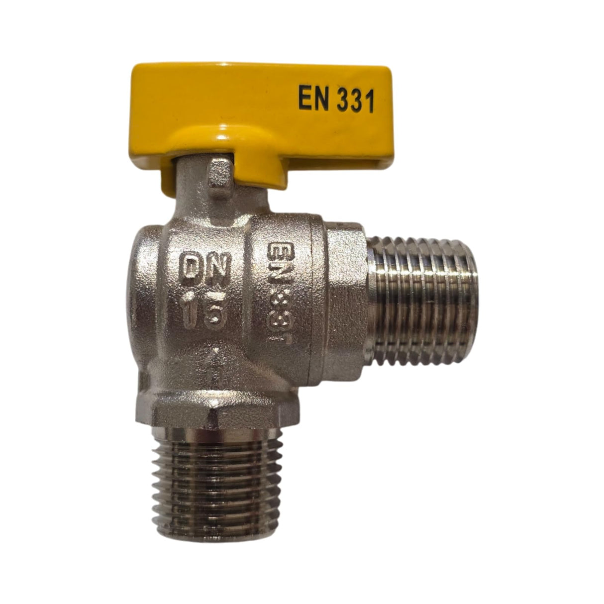 HM | Rubinetto a Sfera Gas 1/2″ EN 331 – Valvola M/M o M/F | Ottone Nichelato con Leva Gialla | Per Gas Naturale, GPL - IDRAULICAMENTEHM | Rubinetto a Sfera Gas 1/2″ EN 331 – Valvola M/M o M/F | Ottone Nichelato con Leva Gialla | Per Gas Naturale, GPL