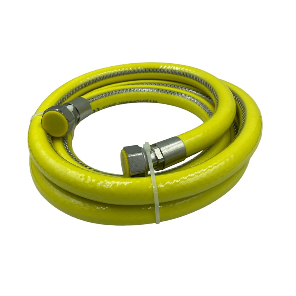 HM | Tubo Gas Flessibile per Cucina 1/2" FF | Lunghezze da 1 a 4 Metri | Acciaio Inox Certificato EN 14800 | Rivestito Giallo| Per GPL e Metano | Guarnizioni Incluse - IDRAULICAMENTEHM | Tubo Gas Flessibile per Cucina 1/2" FF | Lunghezze da 1 a 4 Metri | Acciaio Inox Certificato EN 14800 | Rivestito Giallo| Per GPL e Metano | Guarnizioni Incluse