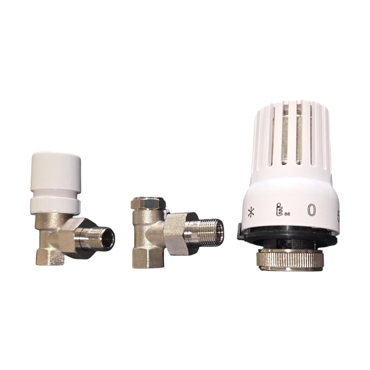 HM | Valvola Termostatica e detentore per Termosifoni/radiatore attacco ferro 3/8", Nichelate Testina Termostatica | Controllo Temperatura, Efficienza Energetica - IDRAULICAMENTEHM | Valvola Termostatica e detentore per Termosifoni/radiatore attacco ferro 3/8", Nichelate Testina Termostatica | Controllo Temperatura, Efficienza Energetica