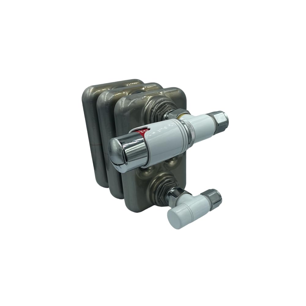 HM | Valvole Termostatiche per Termosifoni | 1/2x16mm, bianco/cromo, multistrato | Testina termostatica inclusa, controllo temperatura preciso, installazione facile | Comfort ed efficienza energetica - IDRAULICAMENTEHM | Valvole Termostatiche per Termosifoni | 1/2x16mm, bianco/cromo, multistrato | Testina termostatica inclusa, controllo temperatura preciso, installazione facile | Comfort ed efficienza energetica