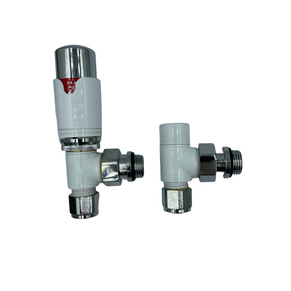 HM | Valvole Termostatiche per Termosifoni | 1/2x16mm, bianco/cromo, multistrato | Testina termostatica inclusa, controllo temperatura preciso, installazione facile | Comfort ed efficienza energetica - IDRAULICAMENTEHM | Valvole Termostatiche per Termosifoni | 1/2x16mm, bianco/cromo, multistrato | Testina termostatica inclusa, controllo temperatura preciso, installazione facile | Comfort ed efficienza energetica