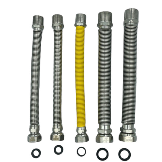 Kit Caldaia Completo – Flessibili Inox Gas & Acqua ½″ & ¾″ - IDRAULICAMENTEKit Caldaia Completo – Flessibili Inox Gas & Acqua ½″ & ¾″