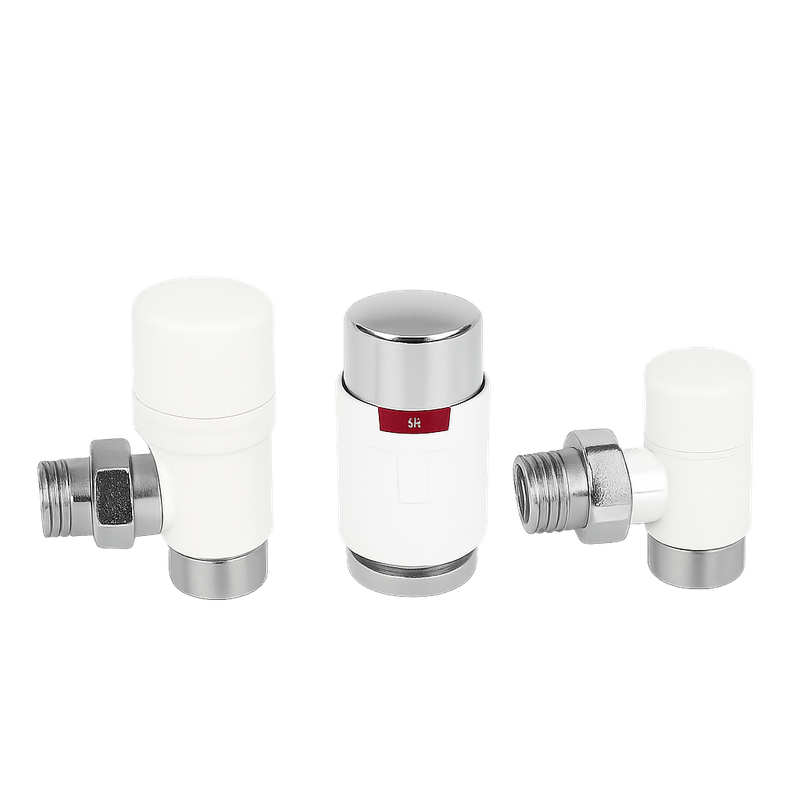 Kit Termostatico + Detentore con Raccordi 16×2 – Disponibile in Bianco e Cromo - IDRAULICAMENTEKit Termostatico + Detentore con Raccordi 16×2 – Disponibile in Bianco e Cromo