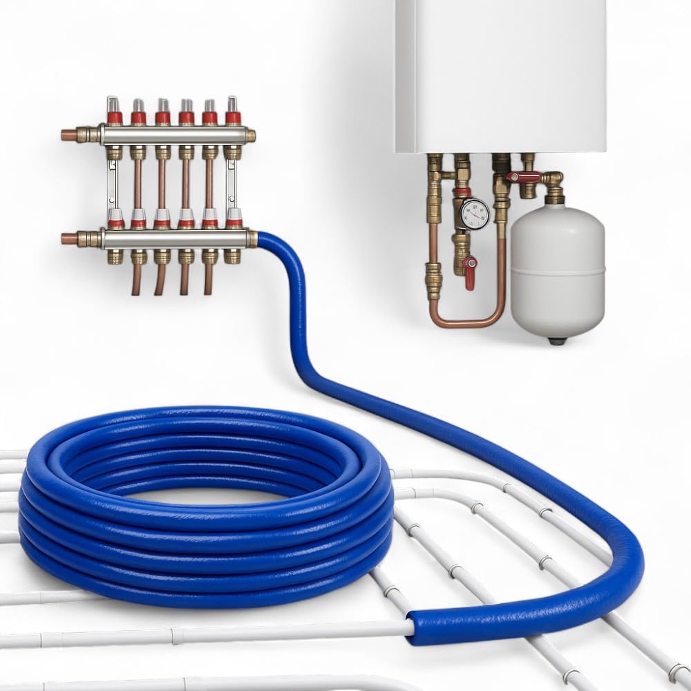 Tubo Multistrato Coibentato ISOCLIMA Diametro 16/20/26/32 mm Rivestito con Guaina Isolante - Rotolo da 25 o 50 Metri per Impianti Idraulici, Acqua Calda/Fredda e Riscaldamento - IDRAULICAMENTETubo Multistrato Coibentato ISOCLIMA Diametro 16/20/26/32 mm Rivestito con Guaina Isolante - Rotolo da 25 o 50 Metri per Impianti Idraulici, Acqua Calda/Fredda e Riscaldamento