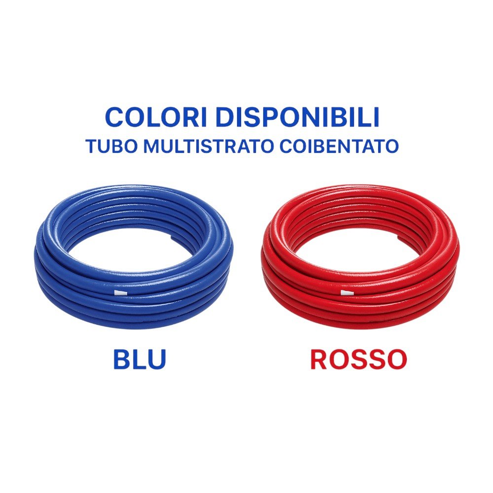 Tubo Multistrato PEXb/AL/PEXb Rivestito Blu/Rosso 16×2 mm – Rotolo 25 m(0.90€m) - IDRAULICAMENTETubo Multistrato PEXb/AL/PEXb Rivestito Blu/Rosso 16×2 mm – Rotolo 25 m(0.90€m)