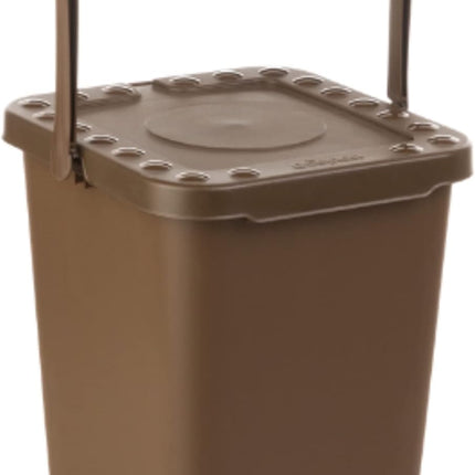 Ecoplast Pattumiera per Raccolta Differenziata, Apertura a Libro, Flessibile e Indeformabile, Resiste a tutte le Temperature, Interno ed Esterno, Oltre 80% Plastica Riciclata, Made in Italy, Marrone