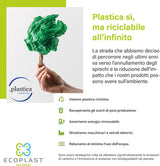 Ecoplast Pattumiera per Raccolta Differenziata, Apertura a Libro, Flessibile e Indeformabile, Resiste a tutte le Temperature, Interno ed Esterno, Oltre 80% Plastica Riciclata, Made in Italy, Marrone
