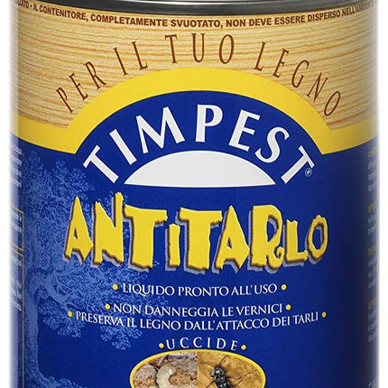 ANTITARLO LT. 0,500 - base solvente attivo contro tarli, larve, termiti e parassiti del legno - liquido pronto all'uso - IDRAULICAMENTEANTITARLO LT. 0,500 - base solvente attivo contro tarli, larve, termiti e parassiti del legno - liquido pronto all'uso