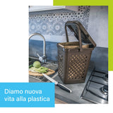 Ecoplast, Pattumiera Forata per Raccolta Differenziata, Apertura a Libro, Flessibile e Indeformabile, Resiste a tutte le Temperature, Interno ed Esterno, Oltre 80% Plastica Riciclata, marrone - IDRAULICAMENTEEcoplast, Pattumiera Forata per Raccolta Differenziata, Apertura a Libro, Flessibile e Indeformabile, Resiste a tutte le Temperature, Interno ed Esterno, Oltre 80% Plastica Riciclata, marrone