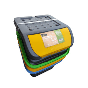 Ecoplast | Tris di Pattumiere per Raccolta Differenziata 35 Lt, Colori Assortiti Giallo/Verde/Blu, 38x36,5x45 , Made in Italy - IDRAULICAMENTEEcoplast | Tris di Pattumiere per Raccolta Differenziata 35 Lt, Colori Assortiti Giallo/Verde/Blu, 38x36,5x45 , Made in Italy