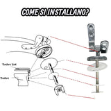 HM | Cerniere universali copriwater | Argento, lega di zinco e acciaio inox | Kit completo con viti e guarnizioni, installazione facile, design rotondo | Ricambio per sedili WC - IDRAULICAMENTEHM | Cerniere universali copriwater | Argento, lega di zinco e acciaio inox | Kit completo con viti e guarnizioni, installazione facile, design rotondo | Ricambio per sedili WC