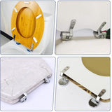 HM | Cerniere universali copriwater | Argento, lega di zinco e acciaio inox | Kit completo con viti e guarnizioni, installazione facile, design rotondo | Ricambio per sedili WC - IDRAULICAMENTEHM | Cerniere universali copriwater | Argento, lega di zinco e acciaio inox | Kit completo con viti e guarnizioni, installazione facile, design rotondo | Ricambio per sedili WC