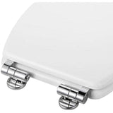 HM | Cerniere universali copriwater | Argento, lega di zinco e acciaio inox | Kit completo con viti e guarnizioni, installazione facile, design rotondo | Ricambio per sedili WC - IDRAULICAMENTEHM | Cerniere universali copriwater | Argento, lega di zinco e acciaio inox | Kit completo con viti e guarnizioni, installazione facile, design rotondo | Ricambio per sedili WC