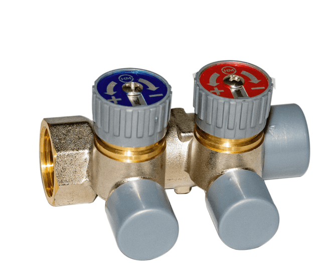 HM | Collettore Sanitario Frontale 3/4" x 1/2" – 2 Vie, 3 Vie o 4 Vie | Ottone Nichelato con Rubinetti di Chiusura | Per Impianti Acqua Multistrato e Rame - IDRAULICAMENTEHM | Collettore Sanitario Frontale 3/4" x 1/2" – 2 Vie, 3 Vie o 4 Vie | Ottone Nichelato con Rubinetti di Chiusura | Per Impianti Acqua Multistrato e Rame