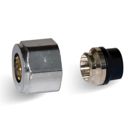 HM Raccordo Universale Adattatore 1/2" per Tubi Multistrato e Rame, Finitura Nichelato/Cromato, ottone CW617N - IDRAULICAMENTEHM Raccordo Universale Adattatore 1/2" per Tubi Multistrato e Rame, Finitura Nichelato/Cromato, ottone CW617N