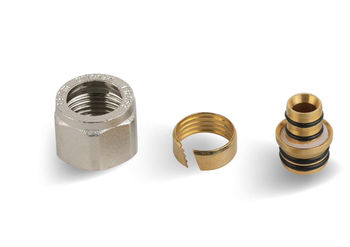 HM Raccordo Universale Adattatore 1/2" per Tubi Multistrato e Rame, Finitura Nichelato/Cromato, ottone CW617N - IDRAULICAMENTEHM Raccordo Universale Adattatore 1/2" per Tubi Multistrato e Rame, Finitura Nichelato/Cromato, ottone CW617N