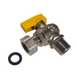 HM | Rubinetto a Sfera Gas 1/2″ EN 331 – Valvola M/M o M/F | Ottone Nichelato con Leva Gialla | Per Gas Naturale, GPL - IDRAULICAMENTEHM | Rubinetto a Sfera Gas 1/2″ EN 331 – Valvola M/M o M/F | Ottone Nichelato con Leva Gialla | Per Gas Naturale, GPL