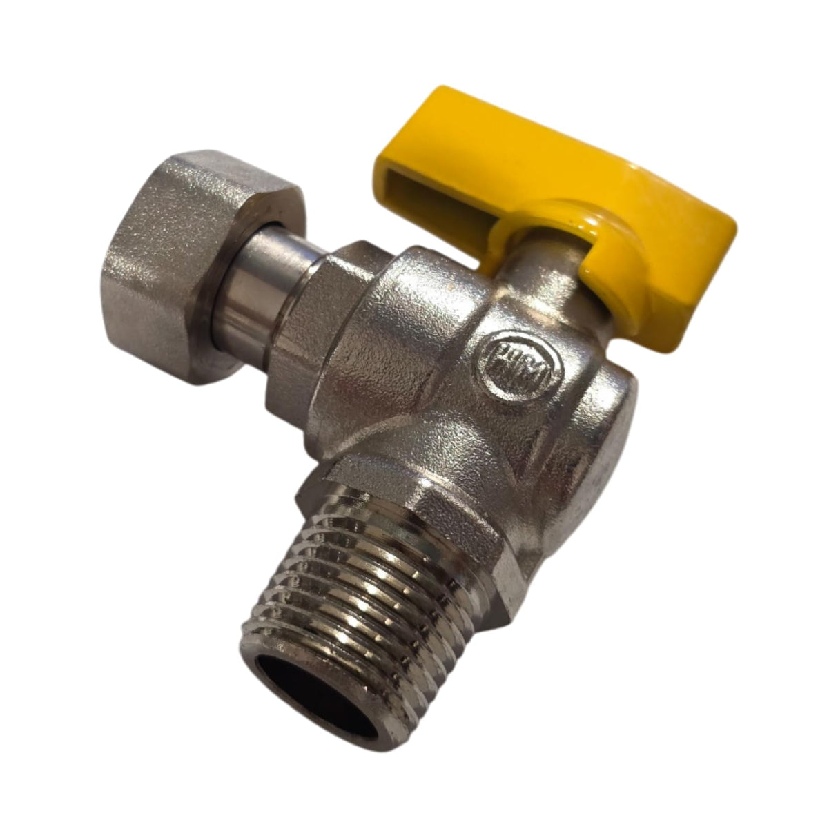 HM | Rubinetto a Sfera Gas 1/2″ EN 331 – Valvola M/M o M/F | Ottone Nichelato con Leva Gialla | Per Gas Naturale, GPL - IDRAULICAMENTEHM | Rubinetto a Sfera Gas 1/2″ EN 331 – Valvola M/M o M/F | Ottone Nichelato con Leva Gialla | Per Gas Naturale, GPL