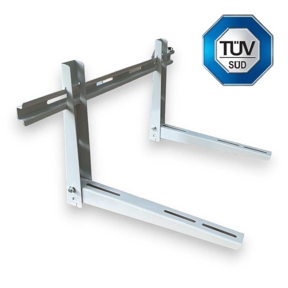 HM - Staffa Regolabile per Unità Esterna Climatizzatore, Dimensioni 780x450x550mm, Spessore 1.8mm, Portata 150kg - Certificata TÜV e Completa di Accessori Inclusi adatta per 18000 e 24000 btu - IDRAULICAMENTEHM - Staffa Regolabile per Unità Esterna Climatizzatore, Dimensioni 780x450x550mm, Spessore 1.8mm, Portata 150kg - Certificata TÜV e Completa di Accessori Inclusi adatta per 18000 e 24000 btu