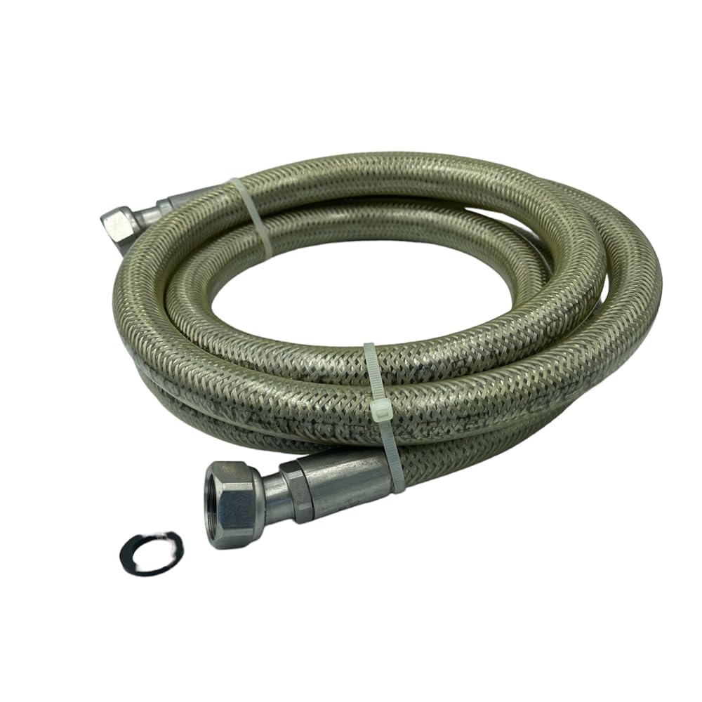 HM | Tubo Gas Flessibile per Cucina 1/2" FF | Lunghezze da 1 a 4 Metri | Acciaio Inox Certificato EN 14800 | Rivestito Giallo| Per GPL e Metano | Guarnizioni Incluse - IDRAULICAMENTEHM | Tubo Gas Flessibile per Cucina 1/2" FF | Lunghezze da 1 a 4 Metri | Acciaio Inox Certificato EN 14800 | Rivestito Giallo| Per GPL e Metano | Guarnizioni Incluse