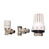 HM | Valvola Termostatica e detentore per Termosifoni/radiatore attacco ferro 3/8", Nichelate Testina Termostatica | Controllo Temperatura, Efficienza Energetica - IDRAULICAMENTEHM | Valvola Termostatica e detentore per Termosifoni/radiatore attacco ferro 3/8", Nichelate Testina Termostatica | Controllo Temperatura, Efficienza Energetica