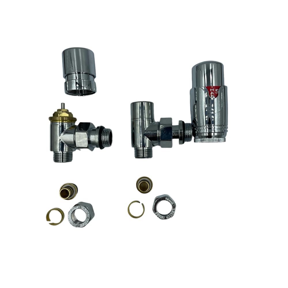 HM | Valvole Termostatiche per Termosifoni | 1/2x16 mm, cromate, multistrato | Testina termostatica inclusa, controllo della temperatura, installazione semplice | Comfort ed efficienza energetica - IDRAULICAMENTEHM | Valvole Termostatiche per Termosifoni | 1/2x16 mm, cromate, multistrato | Testina termostatica inclusa, controllo della temperatura, installazione semplice | Comfort ed efficienza energetica