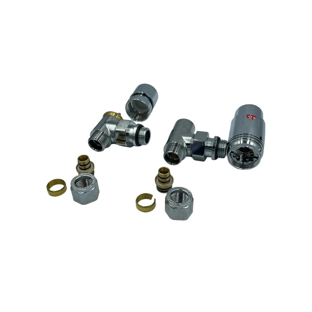 HM | Valvole Termostatiche per Termosifoni | 1/2x16 mm, cromate, multistrato | Testina termostatica inclusa, controllo della temperatura, installazione semplice | Comfort ed efficienza energetica - IDRAULICAMENTEHM | Valvole Termostatiche per Termosifoni | 1/2x16 mm, cromate, multistrato | Testina termostatica inclusa, controllo della temperatura, installazione semplice | Comfort ed efficienza energetica