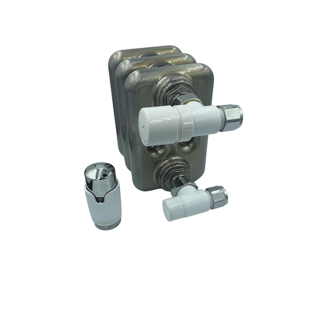 HM | Valvole Termostatiche per Termosifoni | 1/2x16mm, bianco/cromo, multistrato | Testina termostatica inclusa, controllo temperatura preciso, installazione facile | Comfort ed efficienza energetica - IDRAULICAMENTEHM | Valvole Termostatiche per Termosifoni | 1/2x16mm, bianco/cromo, multistrato | Testina termostatica inclusa, controllo temperatura preciso, installazione facile | Comfort ed efficienza energetica