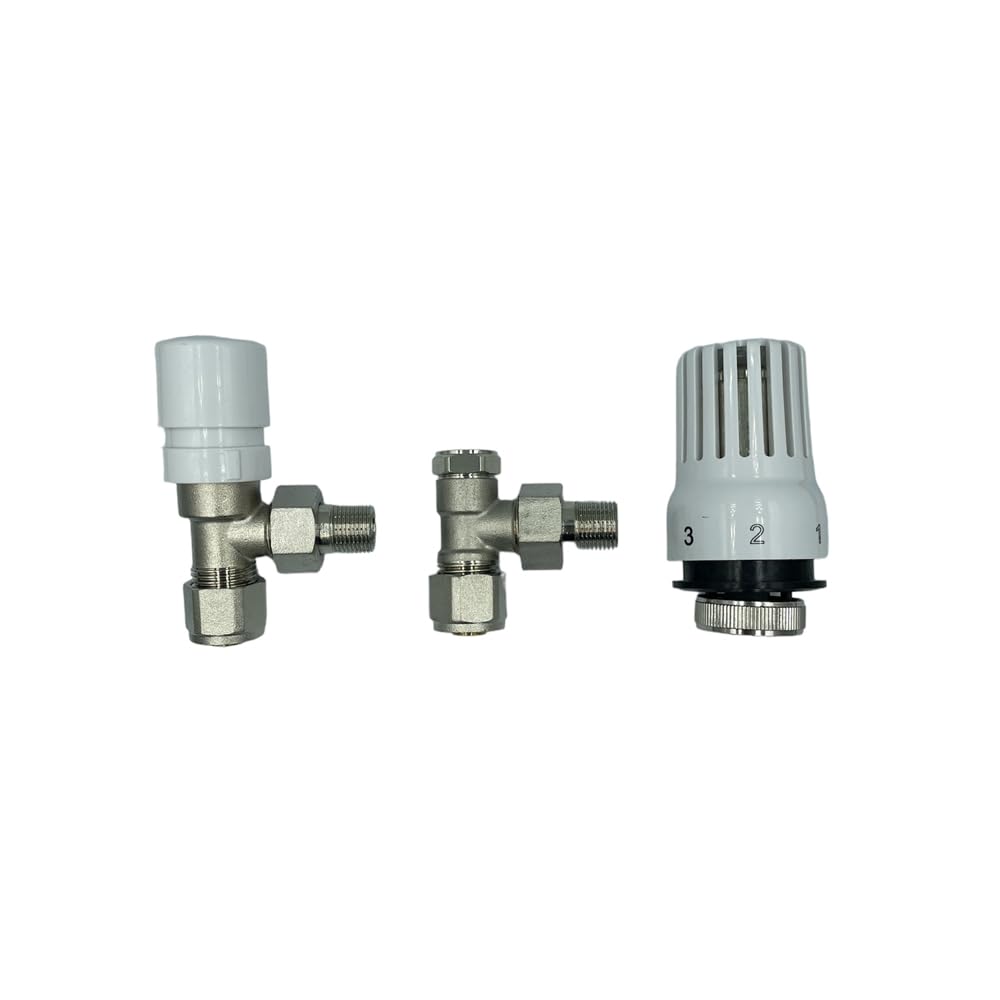 HM | Valvole Termostatiche per Termosifoni Multistrato 3/8x16, Nichelate, con Adattatori 16mm e Testina Termostatica | Controllo Temperatura, Efficienza Energetica - IDRAULICAMENTEHM | Valvole Termostatiche per Termosifoni Multistrato 3/8x16, Nichelate, con Adattatori 16mm e Testina Termostatica | Controllo Temperatura, Efficienza Energetica