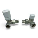 HM | Valvole Termostatizzabili Angolari 3/8x16, Nichelate, Universali DX/SX | Ottone Resistente, Facile Installazione, Adattatori Inclusi | Per Termosifoni dietro Porte - IDRAULICAMENTEHM | Valvole Termostatizzabili Angolari 3/8x16, Nichelate, Universali DX/SX | Ottone Resistente, Facile Installazione, Adattatori Inclusi | Per Termosifoni dietro Porte