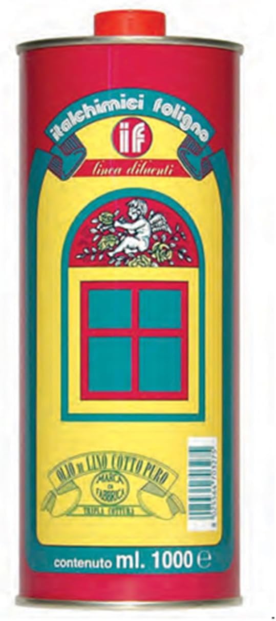 ITALCHIMICI Olio di Lino Cotto Puro, 1 L - IDRAULICAMENTEITALCHIMICI Olio di Lino Cotto Puro, 1 L