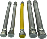 Kit Installazione Caldaia con 5 Tubi Flessibili Inox 220–420mm | Attacchi MF per Acqua e Gas | Versione Nuda o Rivestita | Guarnizioni Incluse - IDRAULICAMENTEKit Installazione Caldaia con 5 Tubi Flessibili Inox 220–420mm | Attacchi MF per Acqua e Gas | Versione Nuda o Rivestita | Guarnizioni Incluse