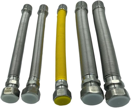 Kit Installazione Caldaia con 5 Tubi Flessibili Inox 220–420mm | Attacchi MF per Acqua e Gas | Versione Nuda o Rivestita | Guarnizioni Incluse - IDRAULICAMENTEKit Installazione Caldaia con 5 Tubi Flessibili Inox 220–420mm | Attacchi MF per Acqua e Gas | Versione Nuda o Rivestita | Guarnizioni Incluse