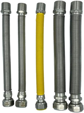 Kit Installazione Caldaia con 5 Tubi Flessibili Inox 220–420mm | Attacchi MF per Acqua e Gas | Versione Nuda o Rivestita | Guarnizioni Incluse - IDRAULICAMENTEKit Installazione Caldaia con 5 Tubi Flessibili Inox 220–420mm | Attacchi MF per Acqua e Gas | Versione Nuda o Rivestita | Guarnizioni Incluse