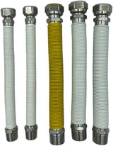 Kit Installazione Caldaia con 5 Tubi Flessibili Inox 220–420mm | Attacchi MF per Acqua e Gas | Versione Nuda o Rivestita | Guarnizioni Incluse - IDRAULICAMENTEKit Installazione Caldaia con 5 Tubi Flessibili Inox 220–420mm | Attacchi MF per Acqua e Gas | Versione Nuda o Rivestita | Guarnizioni Incluse