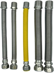 Kit Installazione Caldaia con 5 Tubi Flessibili Inox 220–420mm | Attacchi MF per Acqua e Gas | Versione Nuda o Rivestita | Guarnizioni Incluse - IDRAULICAMENTEKit Installazione Caldaia con 5 Tubi Flessibili Inox 220–420mm | Attacchi MF per Acqua e Gas | Versione Nuda o Rivestita | Guarnizioni Incluse