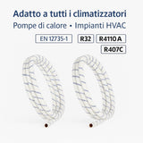 Kit Tubi Rame Climatizzatore Isoclima Ø1/4”+3/8” CU - DHP 99,9% con Guaina Ignifuga | Disponibile 10MT/5MT/3MT Con o Senza Raccordi | Compatibile Gas R32 R410A R407C - IDRAULICAMENTEKit Tubi Rame Climatizzatore Isoclima Ø1/4”+3/8” CU - DHP 99,9% con Guaina Ignifuga | Disponibile 10MT/5MT/3MT Con o Senza Raccordi | Compatibile Gas R32 R410A R407C