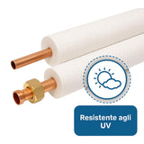 Kit Tubi Rame Climatizzatore Isoclima Ø1/4”+3/8” CU - DHP 99,9% con Guaina Ignifuga | Disponibile 10MT/5MT/3MT Con o Senza Raccordi | Compatibile Gas R32 R410A R407C - IDRAULICAMENTEKit Tubi Rame Climatizzatore Isoclima Ø1/4”+3/8” CU - DHP 99,9% con Guaina Ignifuga | Disponibile 10MT/5MT/3MT Con o Senza Raccordi | Compatibile Gas R32 R410A R407C