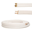 Kit Tubi Rame Climatizzatore Isoclima Ø1/4”+3/8” CU - DHP 99,9% con Guaina Ignifuga | Disponibile 10MT/5MT/3MT Con o Senza Raccordi | Compatibile Gas R32 R410A R407C - IDRAULICAMENTEKit Tubi Rame Climatizzatore Isoclima Ø1/4”+3/8” CU - DHP 99,9% con Guaina Ignifuga | Disponibile 10MT/5MT/3MT Con o Senza Raccordi | Compatibile Gas R32 R410A R407C