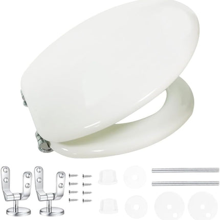 Sedile WC Universale Regolabile in MDF Antibatterico – Facile Montaggio - IDRAULICAMENTESedile WC Universale Regolabile in MDF Antibatterico – Facile Montaggio