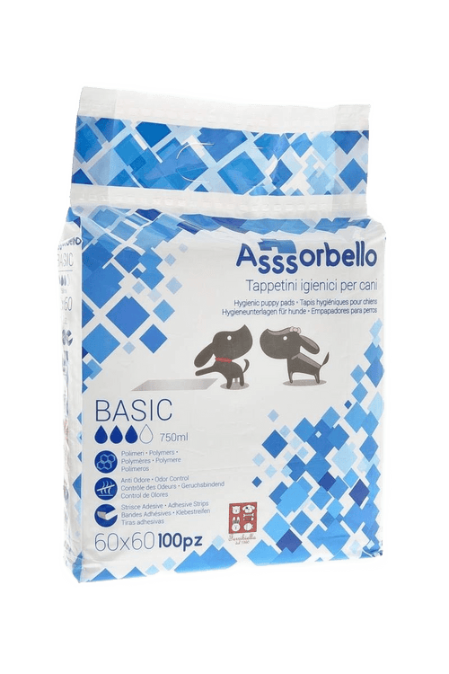 Tappetini Igienici Assorbenti Cane 60 x 60 cm 100 Pz Fuss Dog Basic