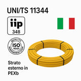 Tubo Multistrato Gas Nudo Ø16x2 mm – Rotolo 25 mt – PE - Xb/AL/PE - Xb – Certificato UNI/TS 11344 per Impianti Interni Gas Metano e GPL – ISOCLIMA - IDRAULICAMENTETubo Multistrato Gas Nudo Ø16x2 mm – Rotolo 25 mt – PE - Xb/AL/PE - Xb – Certificato UNI/TS 11344 per Impianti Interni Gas Metano e GPL – ISOCLIMA